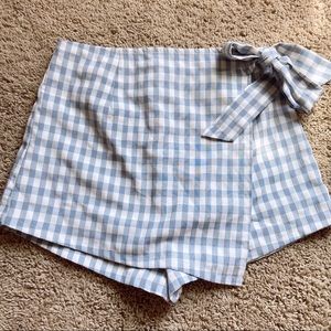 gingham skort